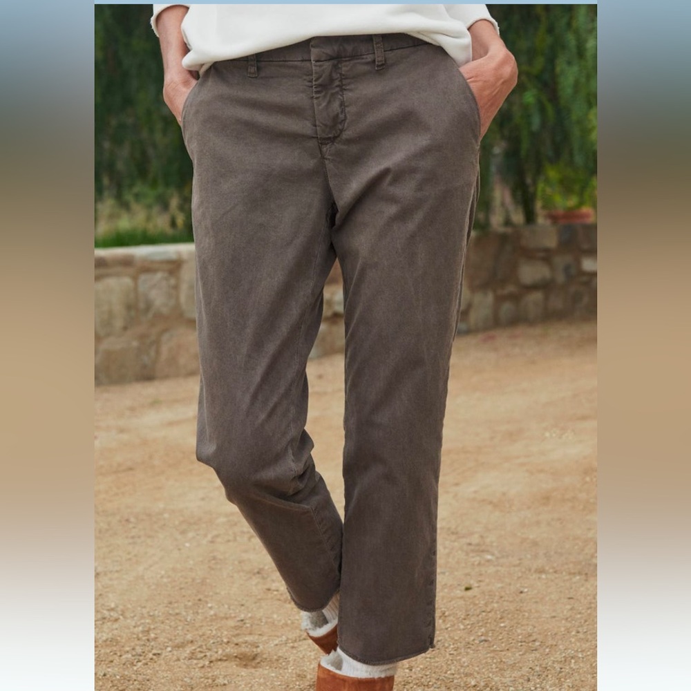 Frank & Eileen Wicklow Cotton Italian Chinos in Brown Size 6